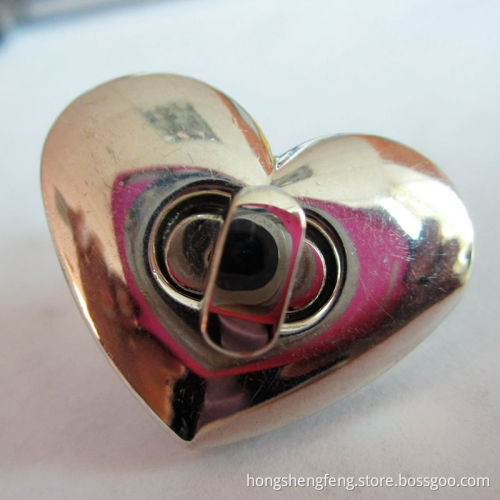 Heart Shape Bronze Small Decorative Metal Lock